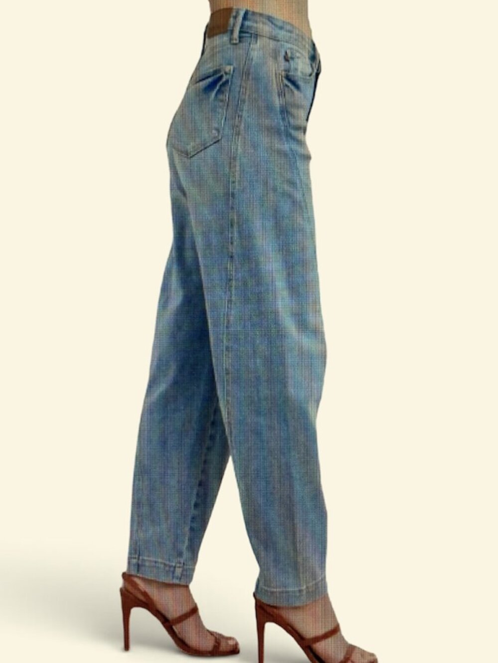 14W Judy Blue Hi Waist Side Panel Barrel Leg Jeans, NWT - Picture 4 of 7
